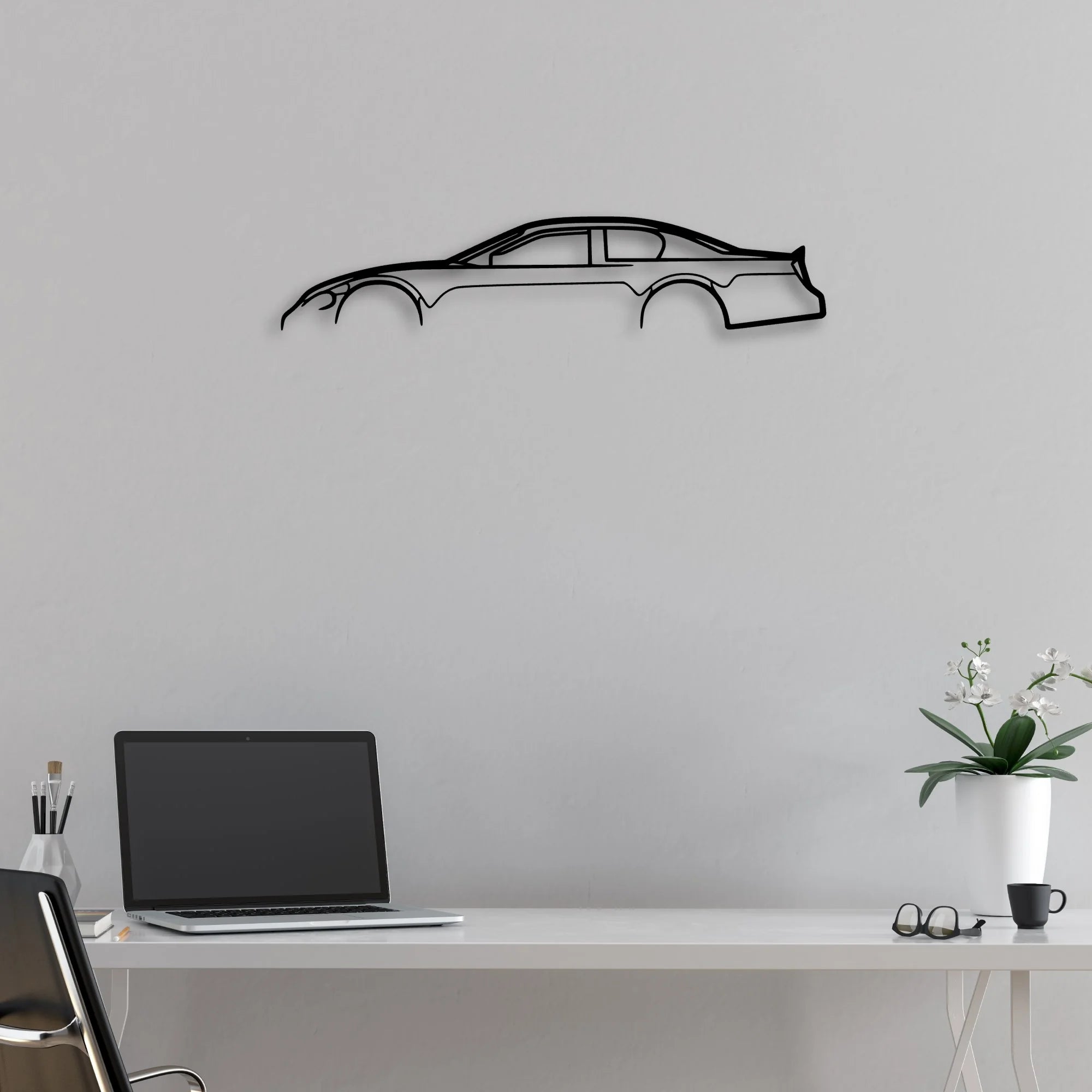 Monte Carlo Classic Silhouette Metal Wall Art - Automotive Garage Decor