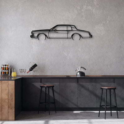 Monte Carlo 1978 Classic Silhouette Metal Wall Art - Automotive Garage Decor