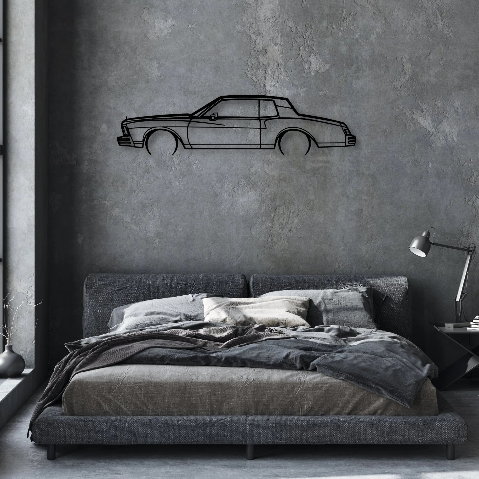 Monte Carlo 1978 Classic Silhouette Metal Wall Art - Automotive Garage Decor