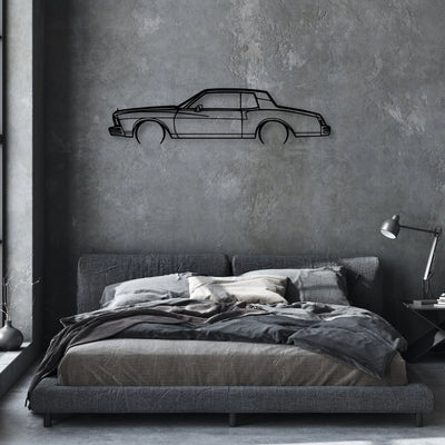 Monte Carlo 1978 Classic Silhouette Metal Wall Art - Automotive Garage Decor