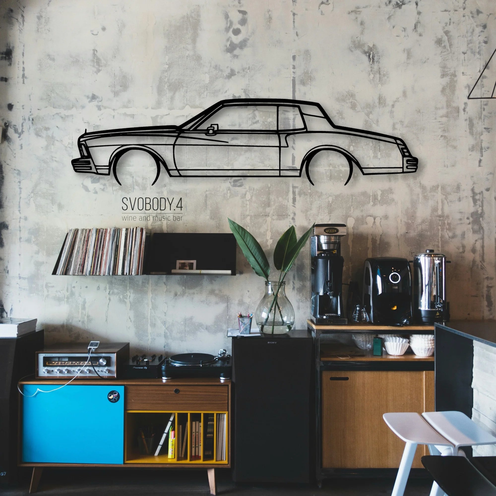 Monte Carlo 1978 Classic Silhouette Metal Wall Art - Automotive Garage Decor