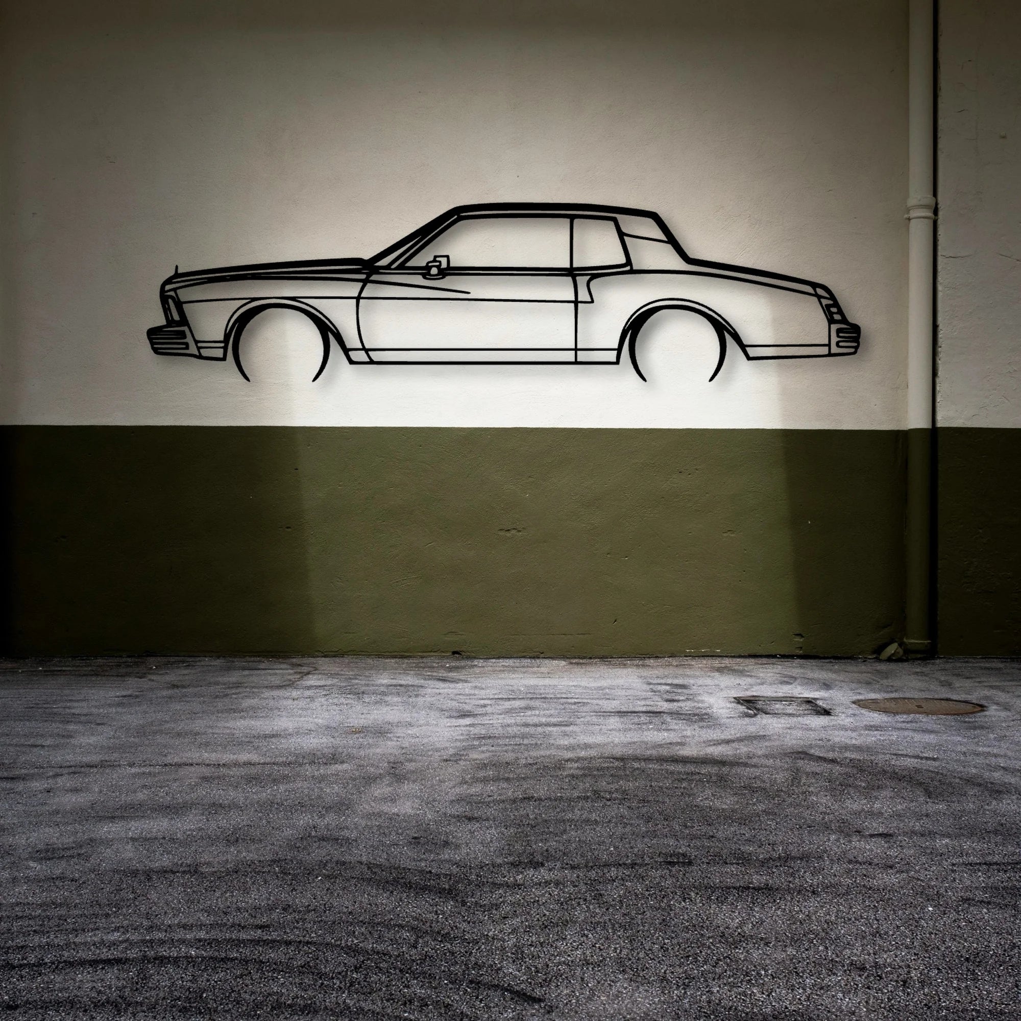 Monte Carlo 1978 Classic Silhouette Metal Wall Art - Automotive Garage Decor