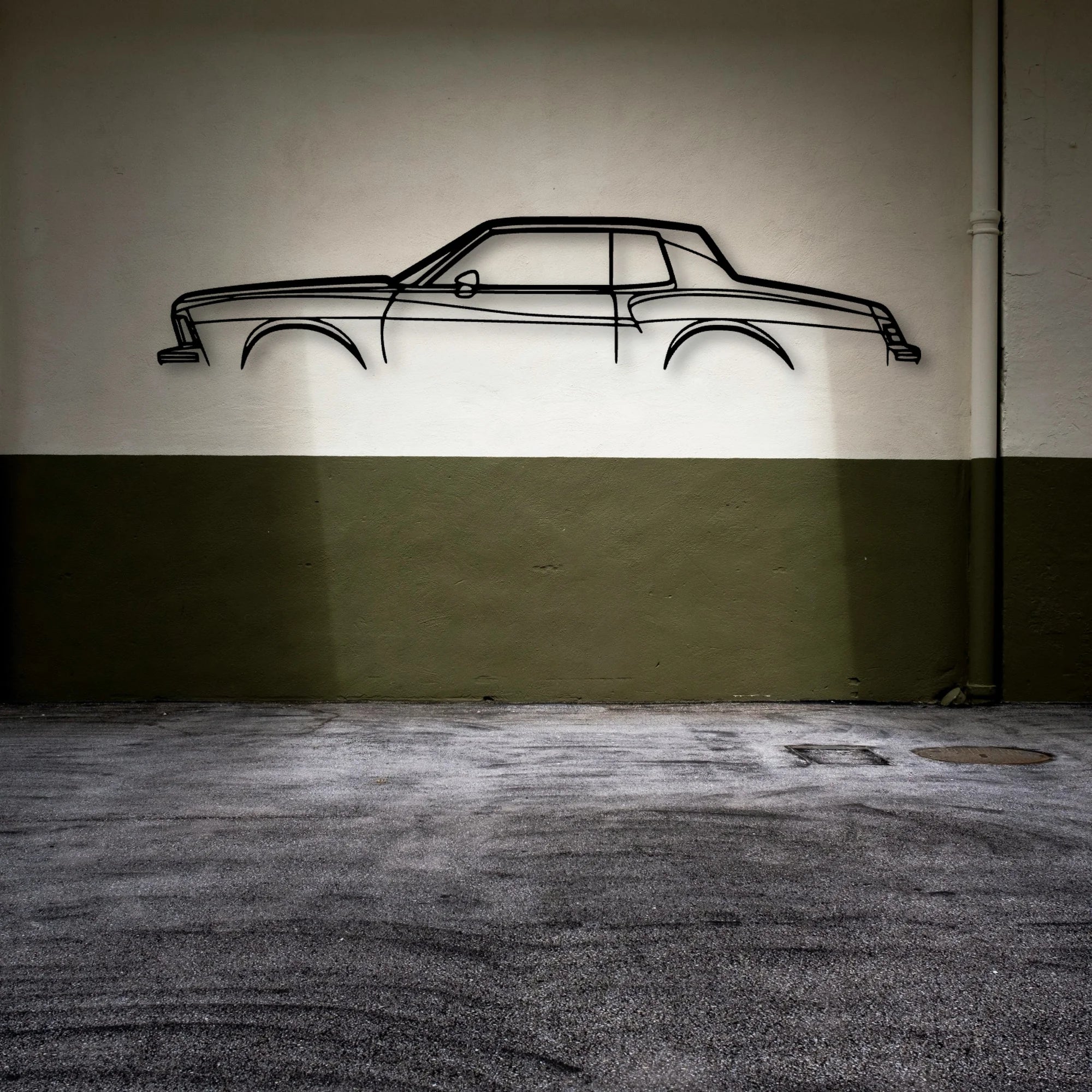 Monte Carlo 1979 Classic Silhouette Metal Wall Art - Automotive Garage Decor