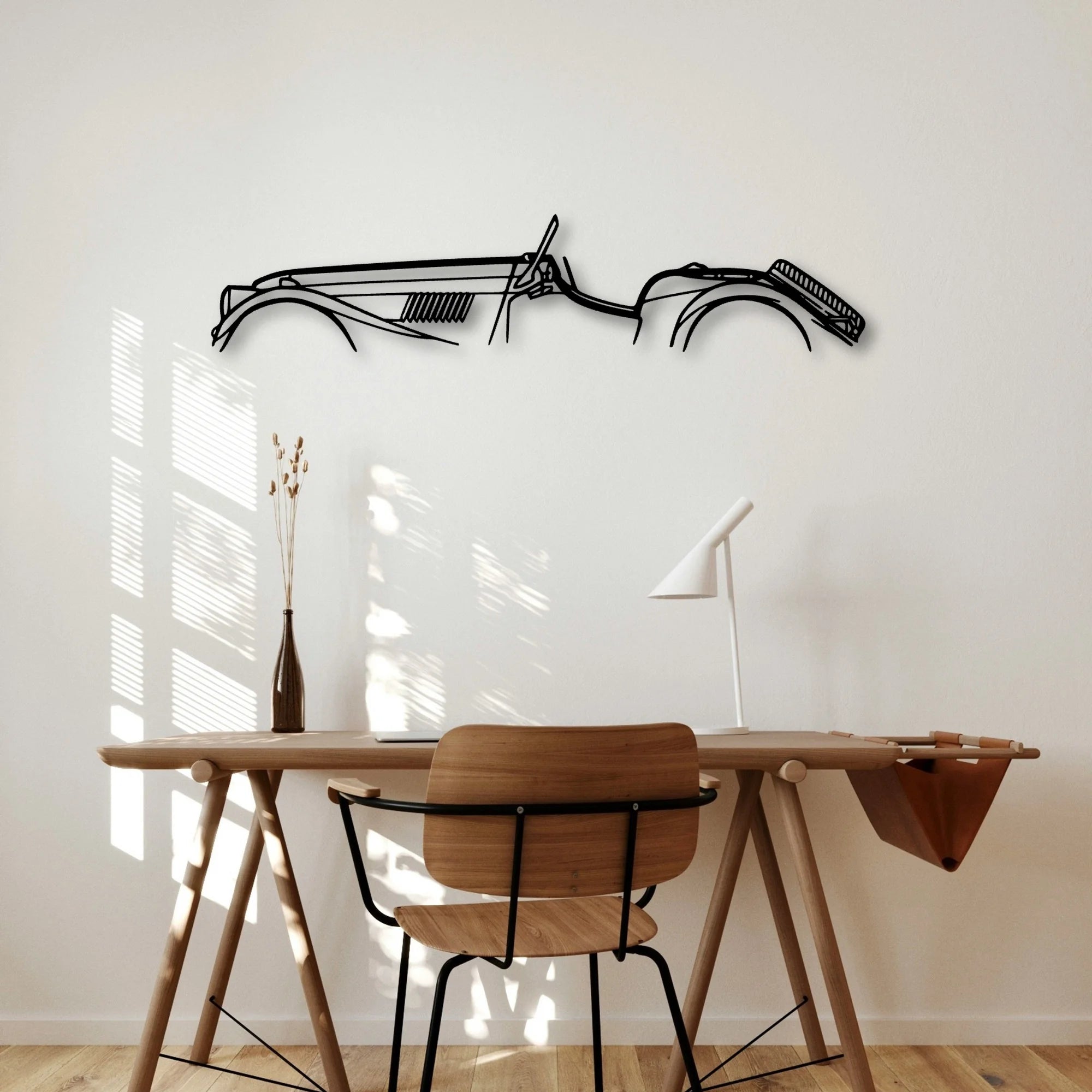 Morgan Plus 8 1975 Classic Silhouette Metal Wall Art - Automotive Garage Decor