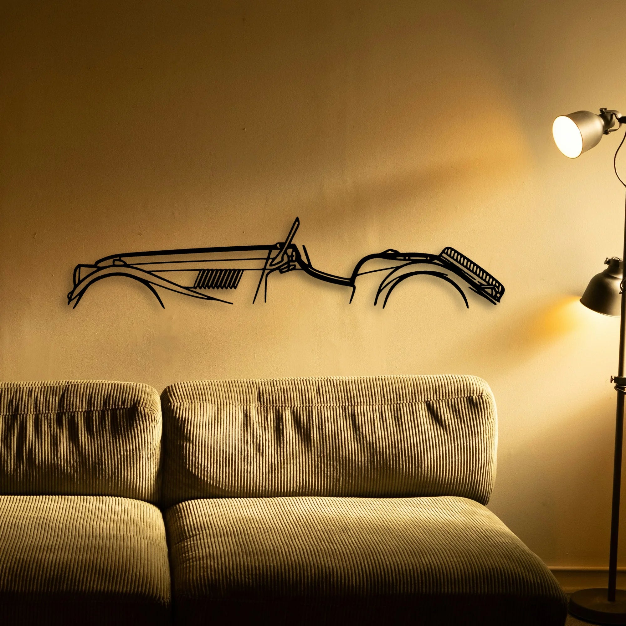 Morgan Plus 8 1975 Classic Silhouette Metal Wall Art - Automotive Garage Decor