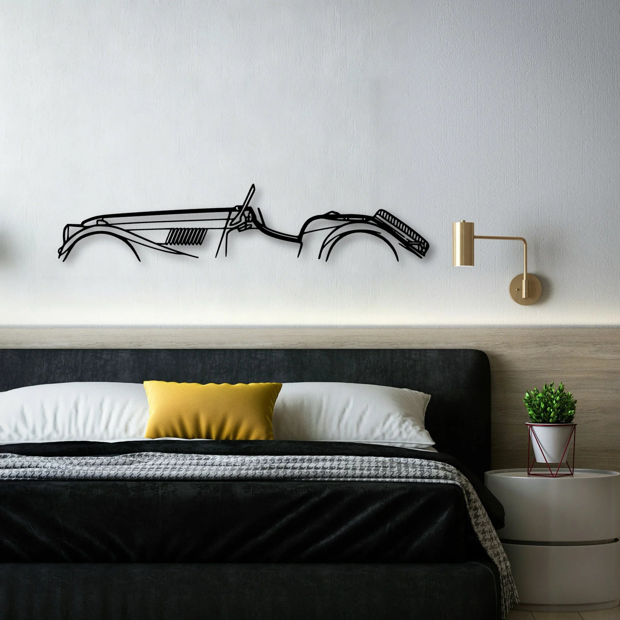 Morgan Plus 8 1975 Classic Silhouette Metal Wall Art - Automotive Garage Decor