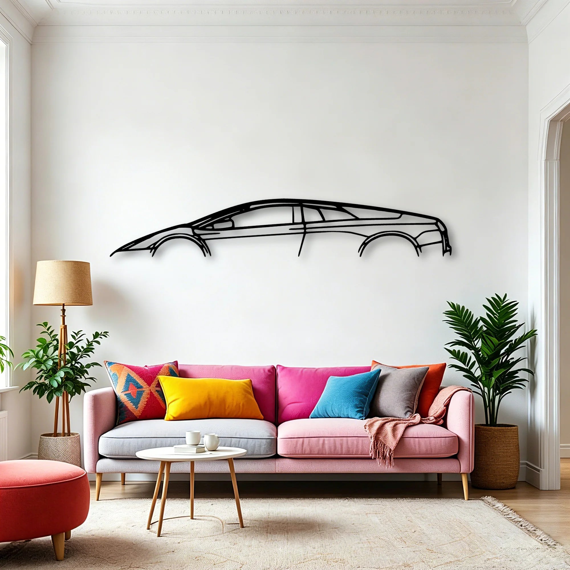 Murcie Lago 2007 Classic Silhouette Metal Wall Art - Automotive Garage Decor