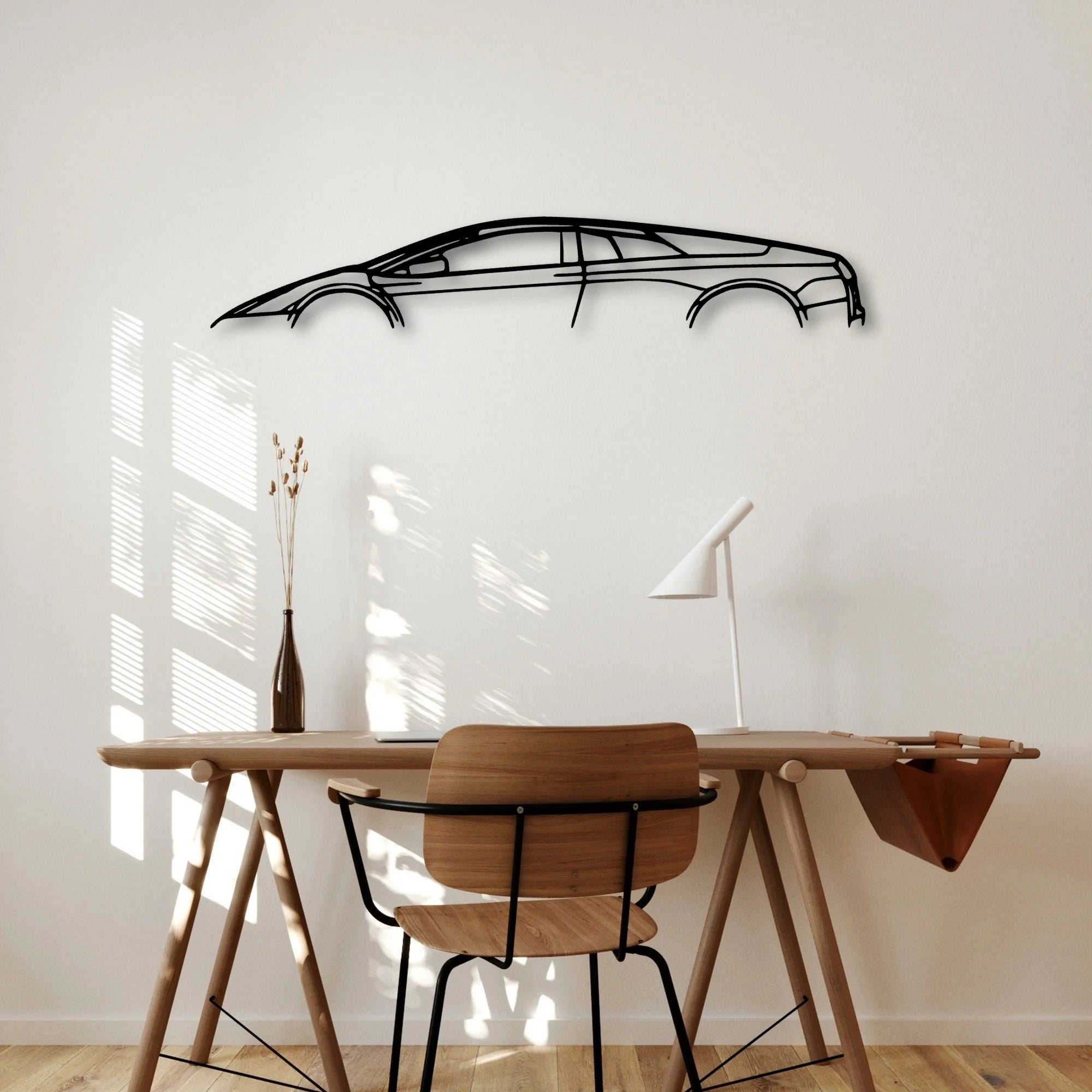 Murcie Lago 2007 Classic Silhouette Metal Wall Art - Automotive Garage Decor