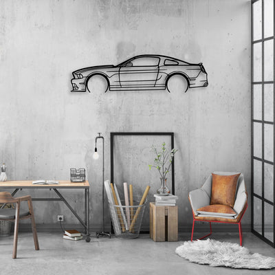 Mustang 2014 Classic Silhouette Metal Wall Art - Automotive Garage Decor