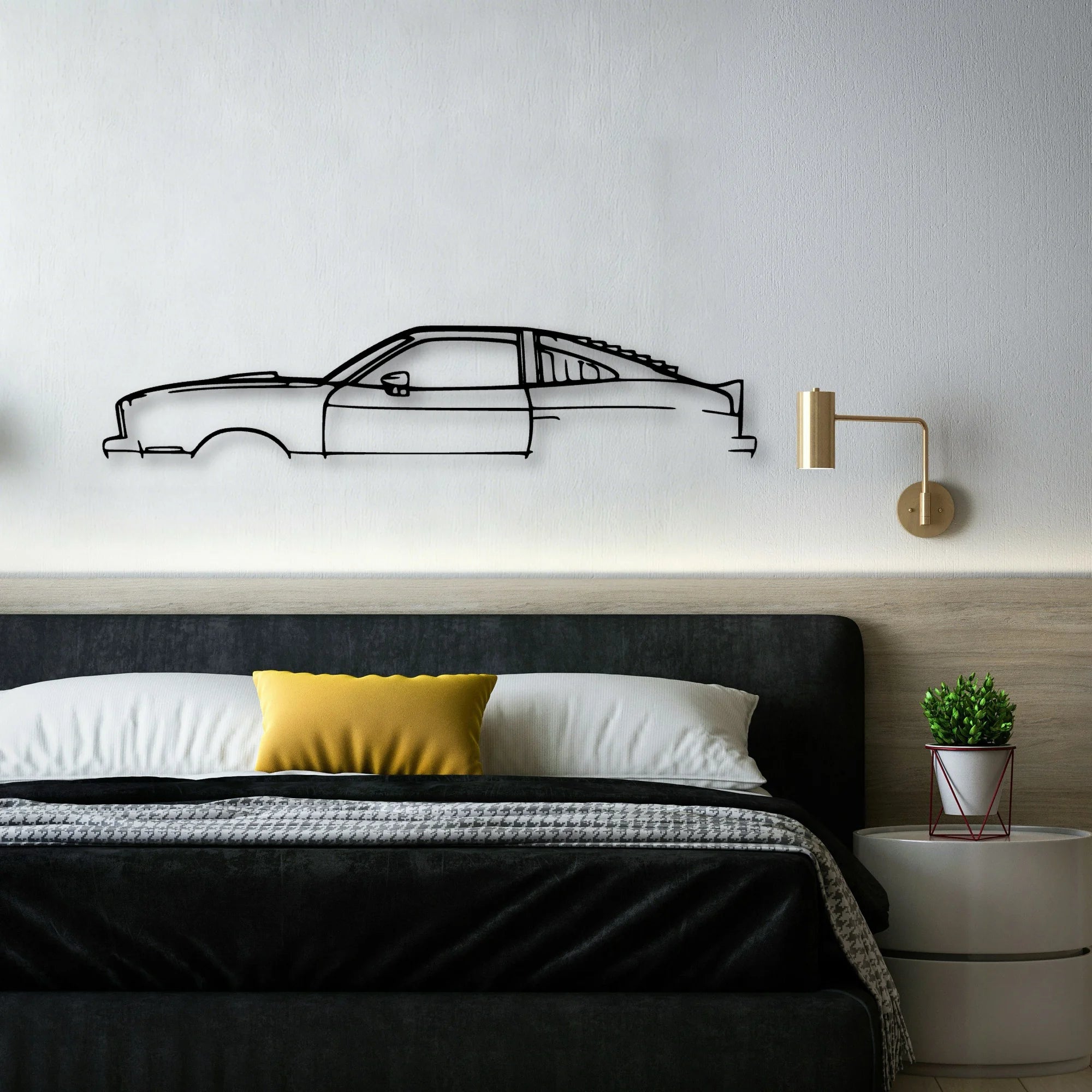 Mustang Cobra 1978 Classic Silhouette Metal Wall Art - Automotive Garage Decor