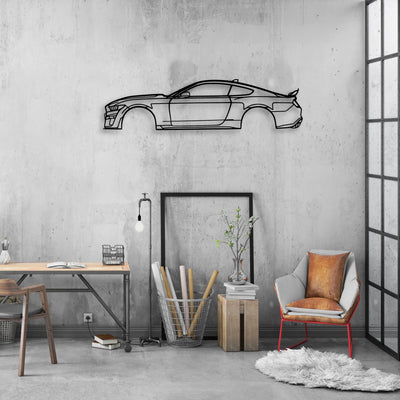 Mustang GT500 Classic Silhouette Metal Wall Art - Automotive Garage Decor
