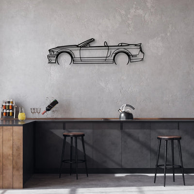 Mustang GT500 2008 Cabrio Classic Silhouette Metal Wall Art - Automotive Garage Decor