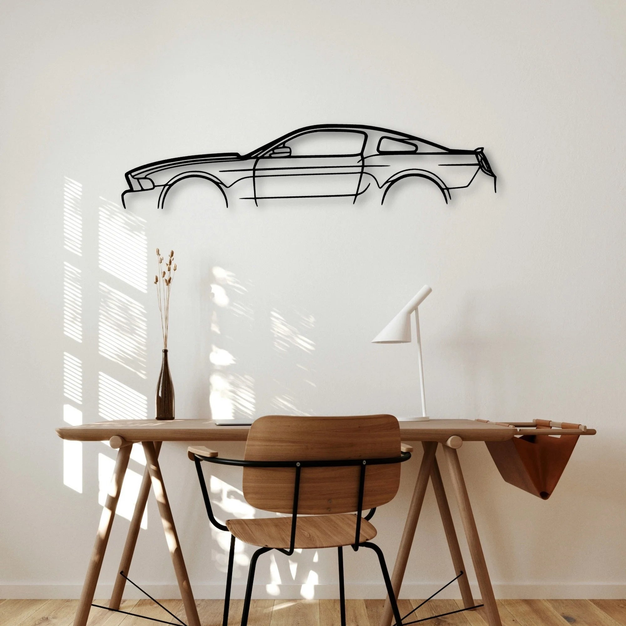 Mustang GT 2012 Classic Silhouette Metal Wall Art - Automotive Garage Decor