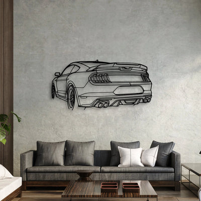 Mustang GT 2020 Angle Classic Silhouette Metal Wall Art - Automotive Garage Decor