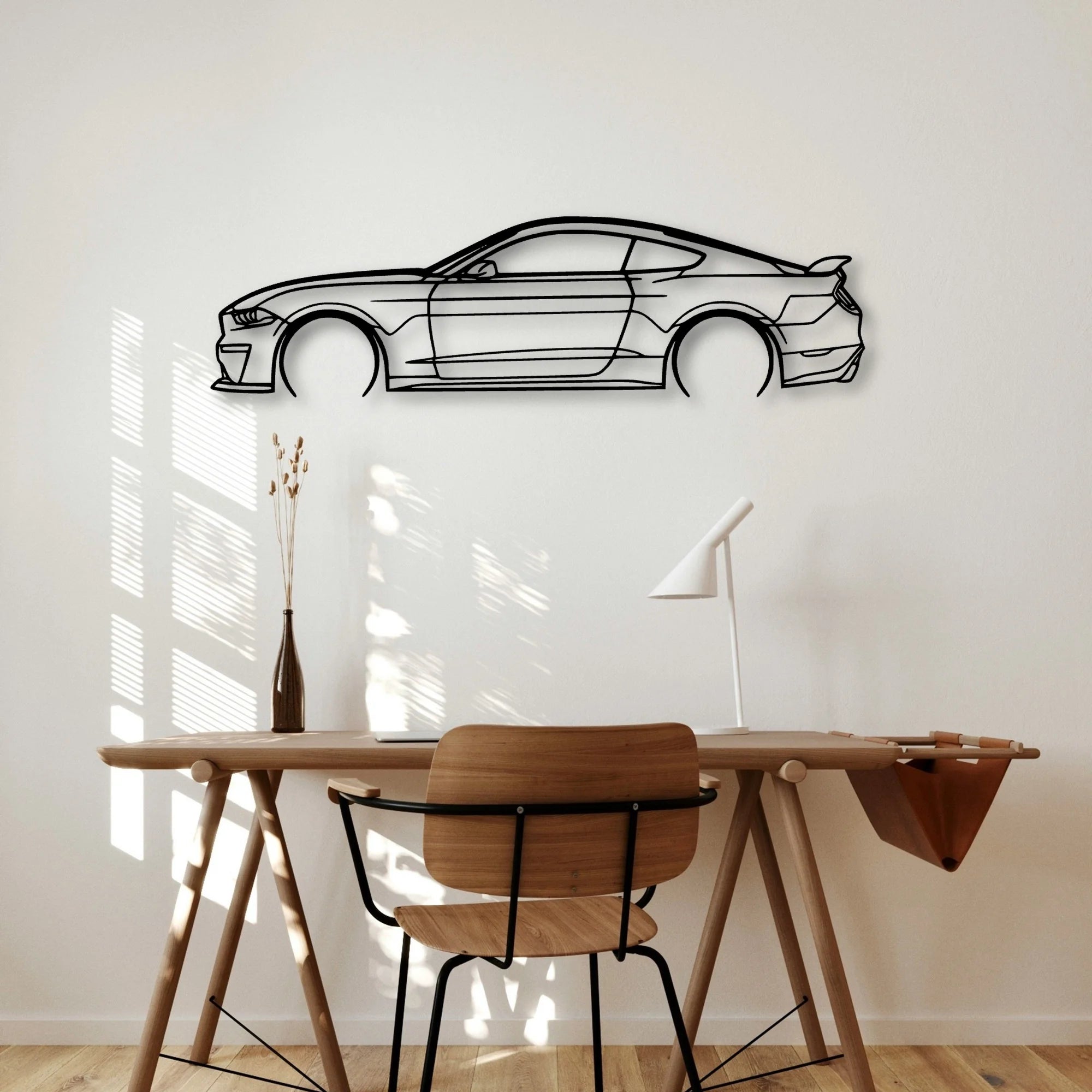 Mustang GT S550 3 Classic Silhouette Metal Wall Art - Automotive Garage Decor