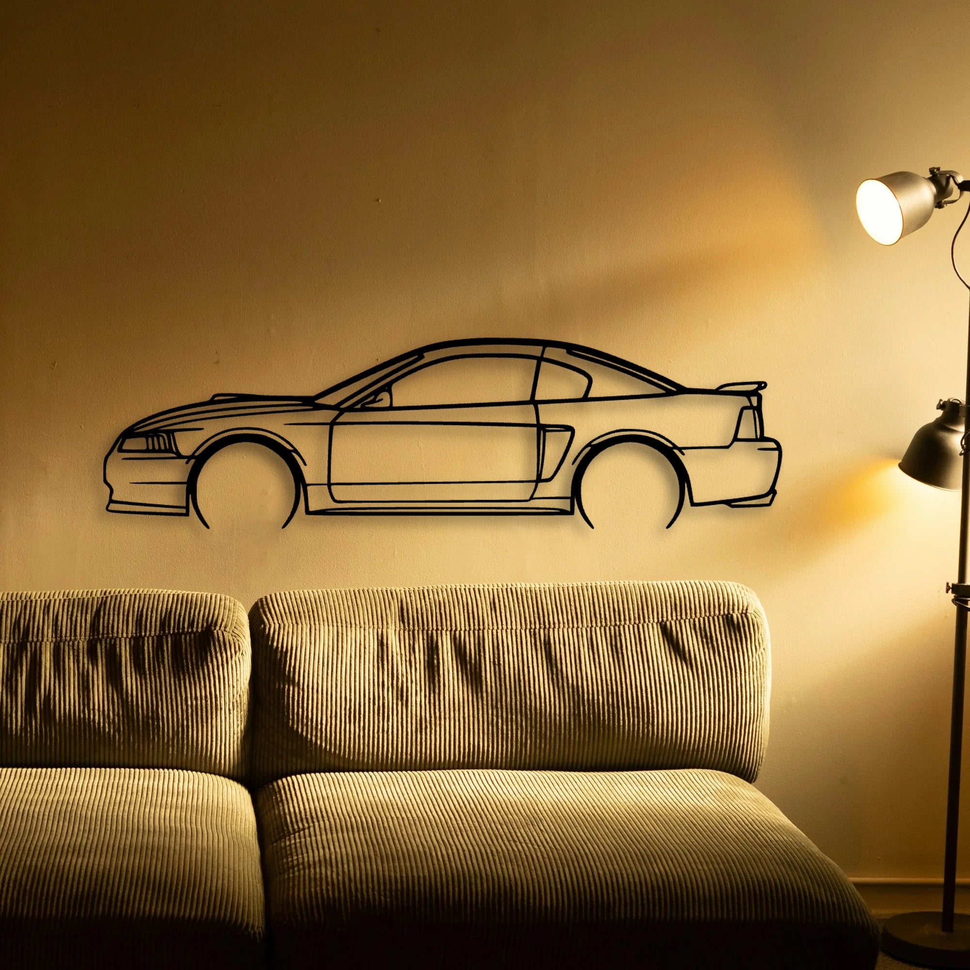 Mustang Mach 1 2003 Classic Silhouette Metal Wall Art - Automotive Garage Decor