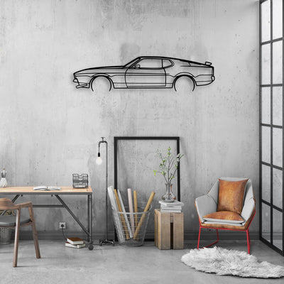 Mustang Mach 1 2 Classic Silhouette Metal Wall Art - Automotive Garage Decor