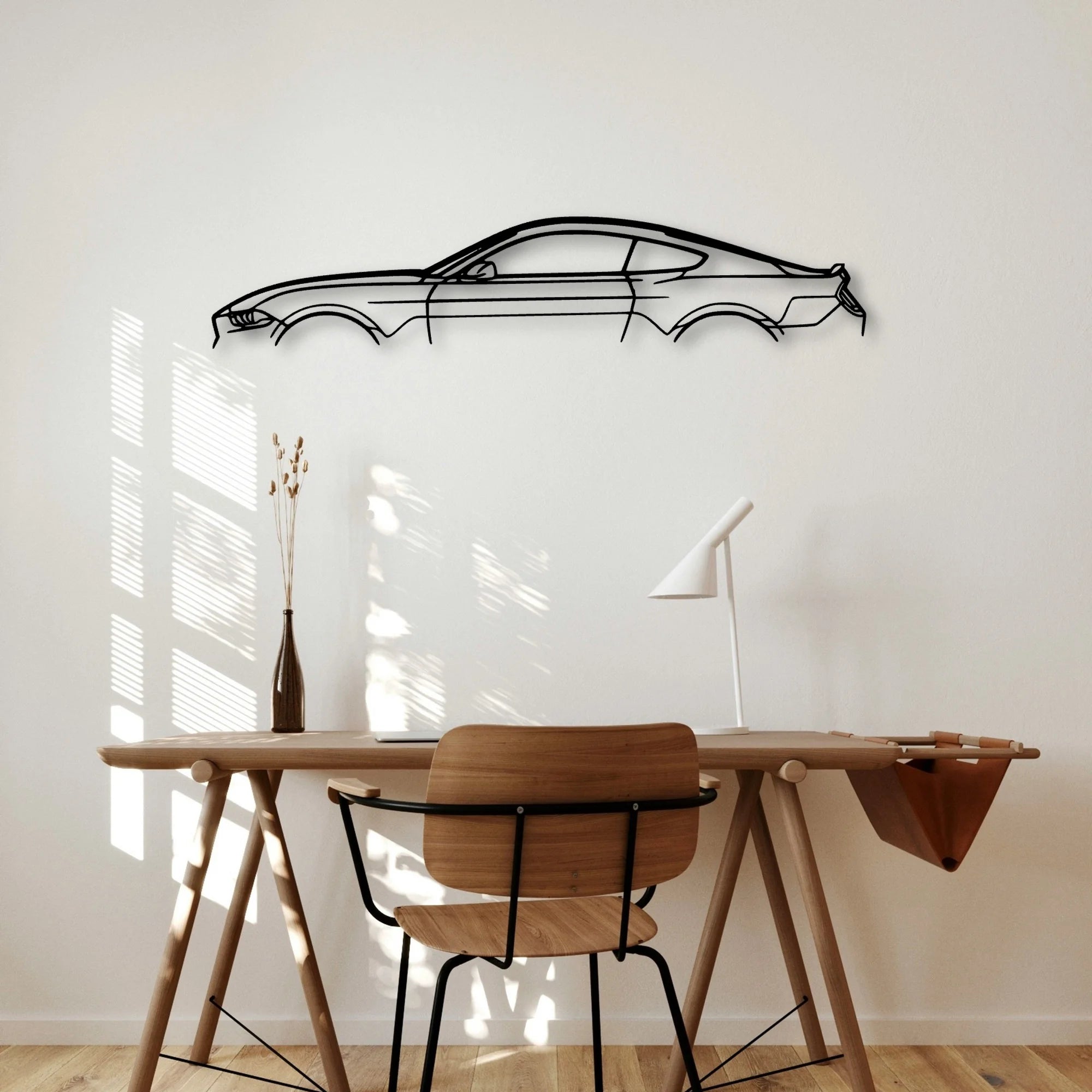 Mustang S550 2020 Classic Silhouette Metal Wall Art - Automotive Garage Decor