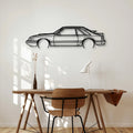 Mustang SVO 1986 Classic Silhouette Metal Wall Art - Automotive Garage Decor