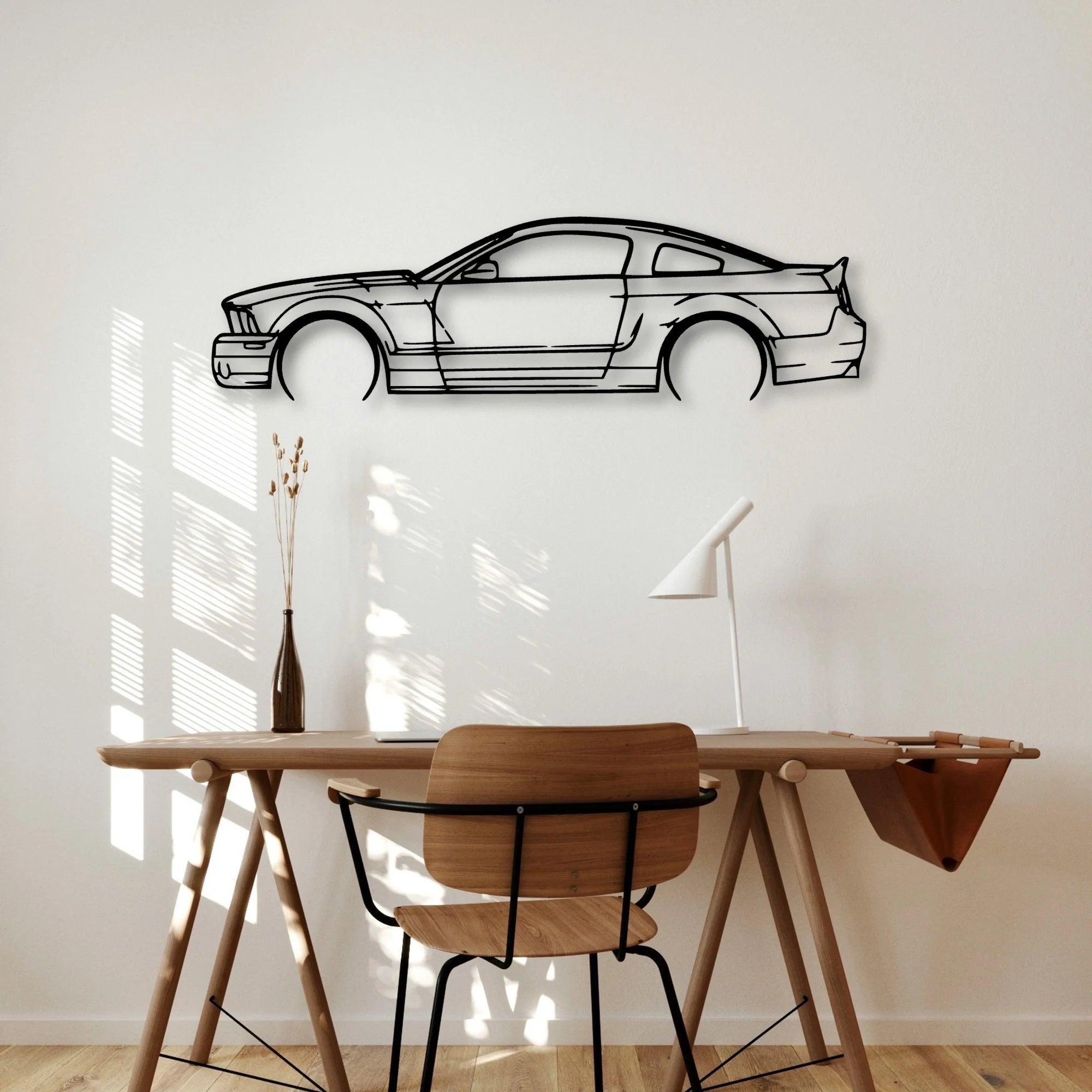 Mustang Stallion 2006 Classic Silhouette Metal Wall Art - Automotive Garage Decor