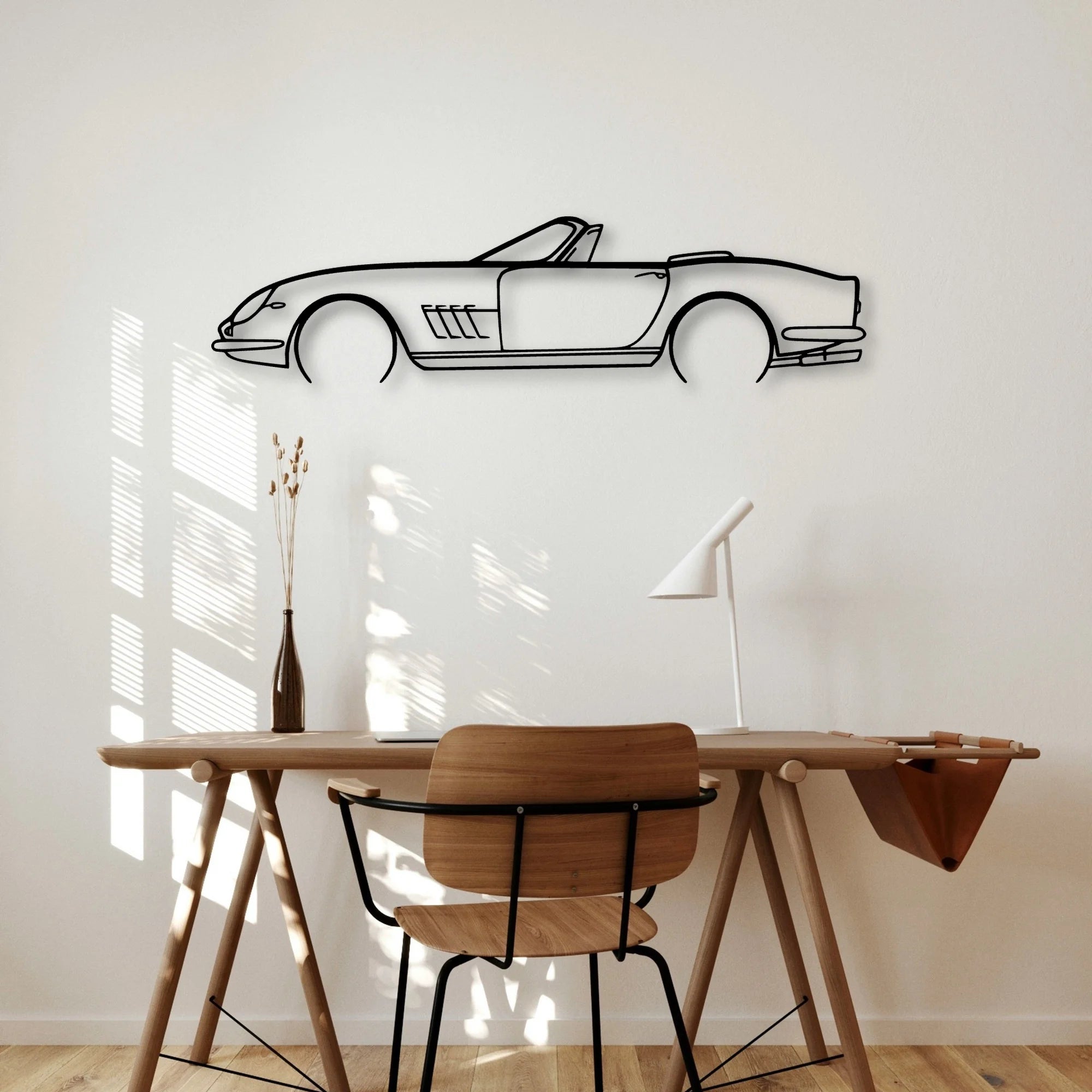 NART Spyder 1967 Classic Silhouette Metal Wall Art - Automotive Garage Decor