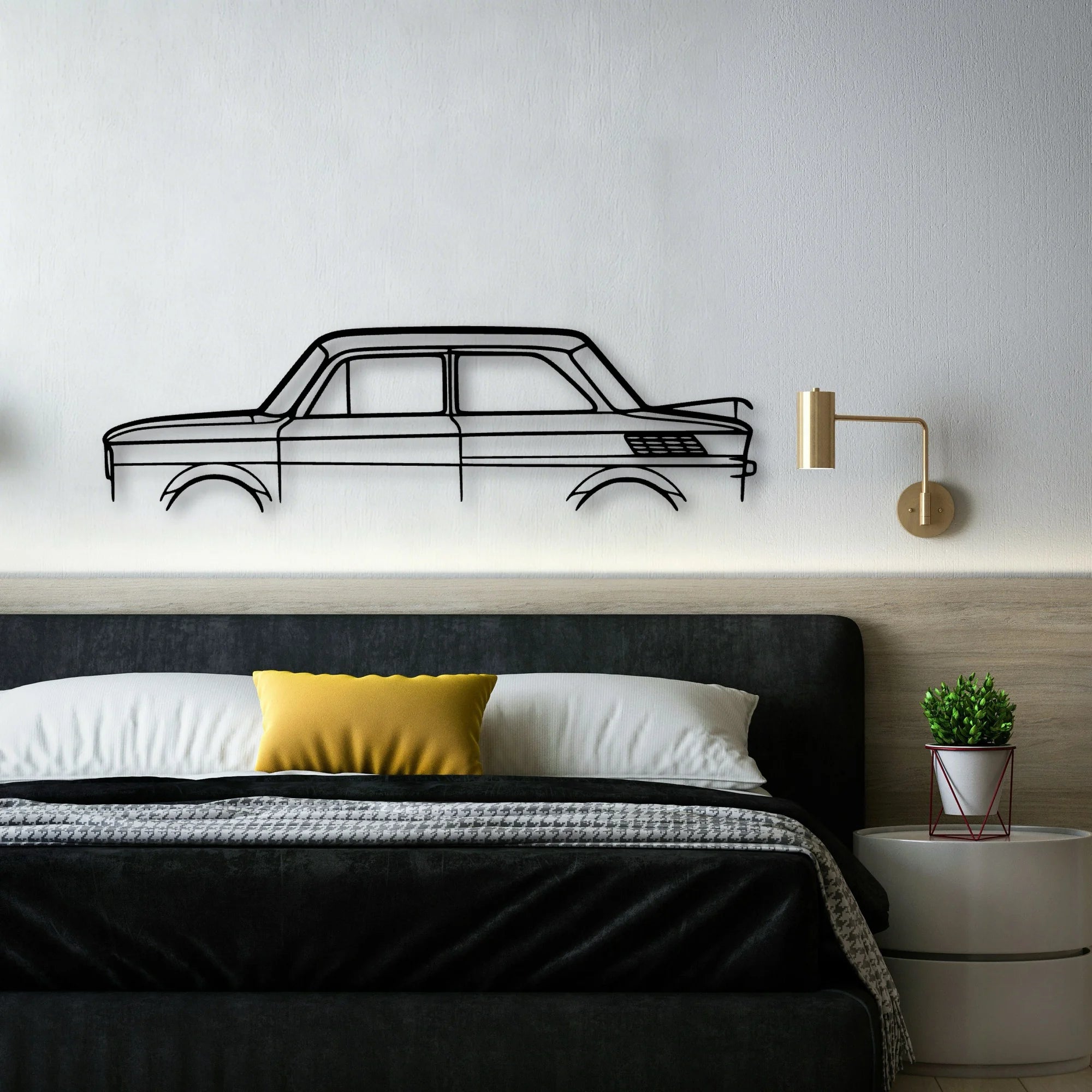 NSU TT 1972 Classic Silhouette Metal Wall Art - Automotive Garage Decor