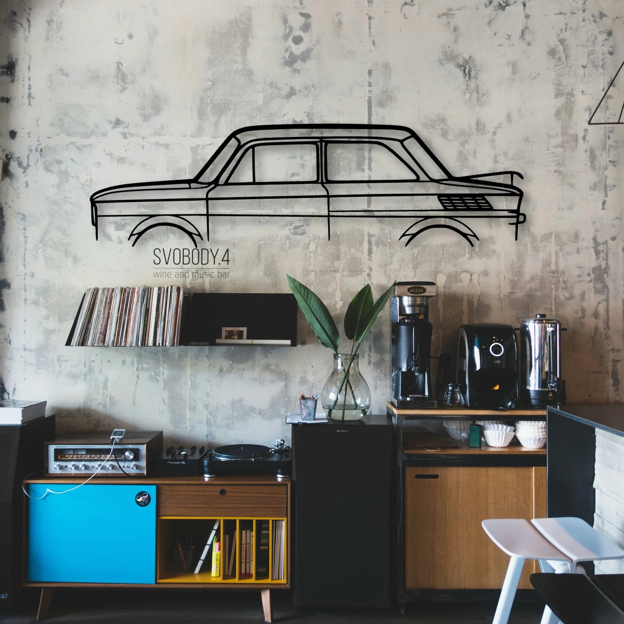 NSU TT 1972 Classic Silhouette Metal Wall Art - Automotive Garage Decor