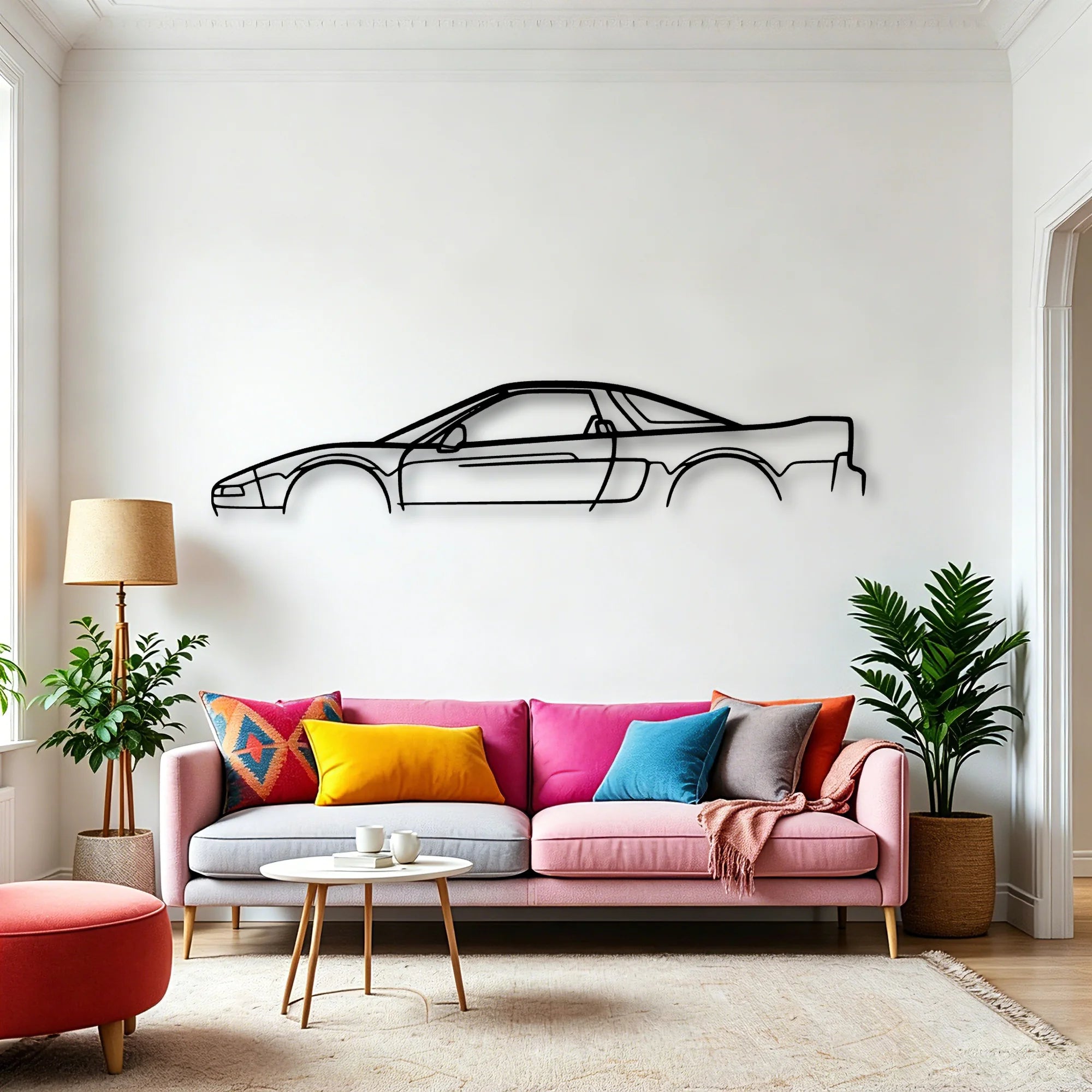 NSX Classic Silhouette Metal Wall Art - Automotive Garage Decor