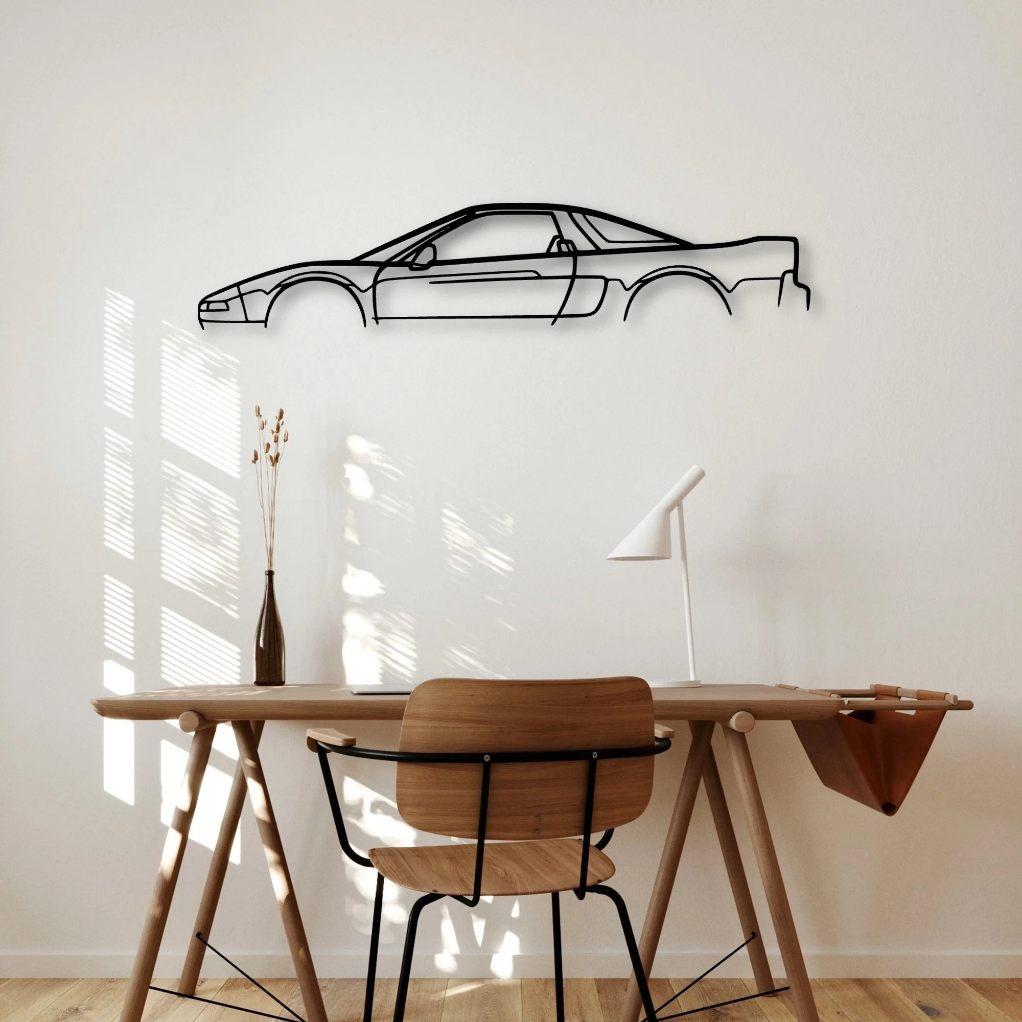 NSX Classic Silhouette Metal Wall Art - Automotive Garage Decor