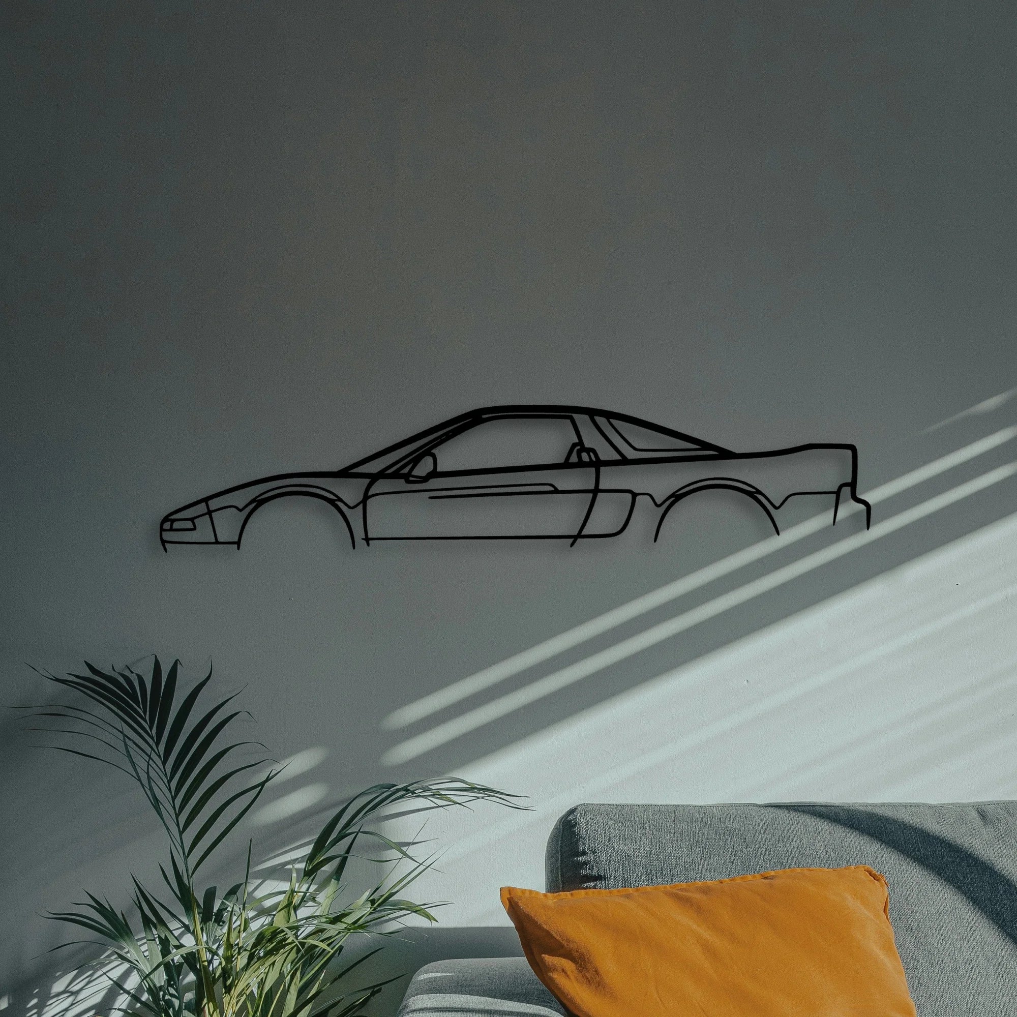 NSX Classic Silhouette Metal Wall Art - Automotive Garage Decor