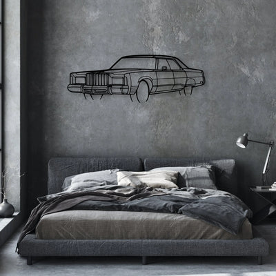 New Yorker 1978 Angle Classic Silhouette Metal Wall Art - Automotive Garage Decor