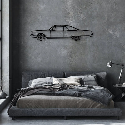 Newport Convertible 1967 Classic Silhouette Metal Wall Art - Automotive Garage Decor