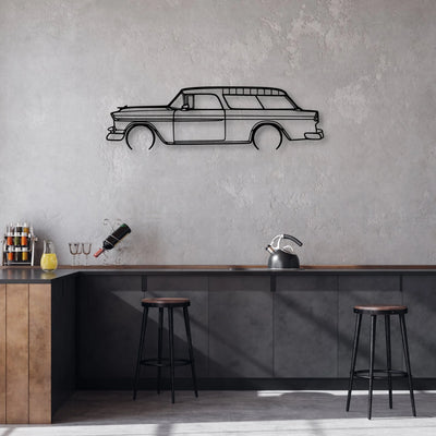 Nomad 1955 Classic Silhouette Metal Wall Art - Automotive Garage Decor