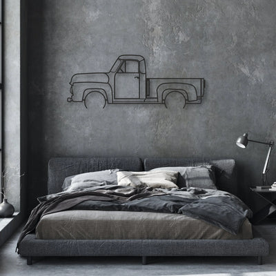 OLD TRUCK Classic Silhouette Metal Wall Art - Automotive Garage Decor