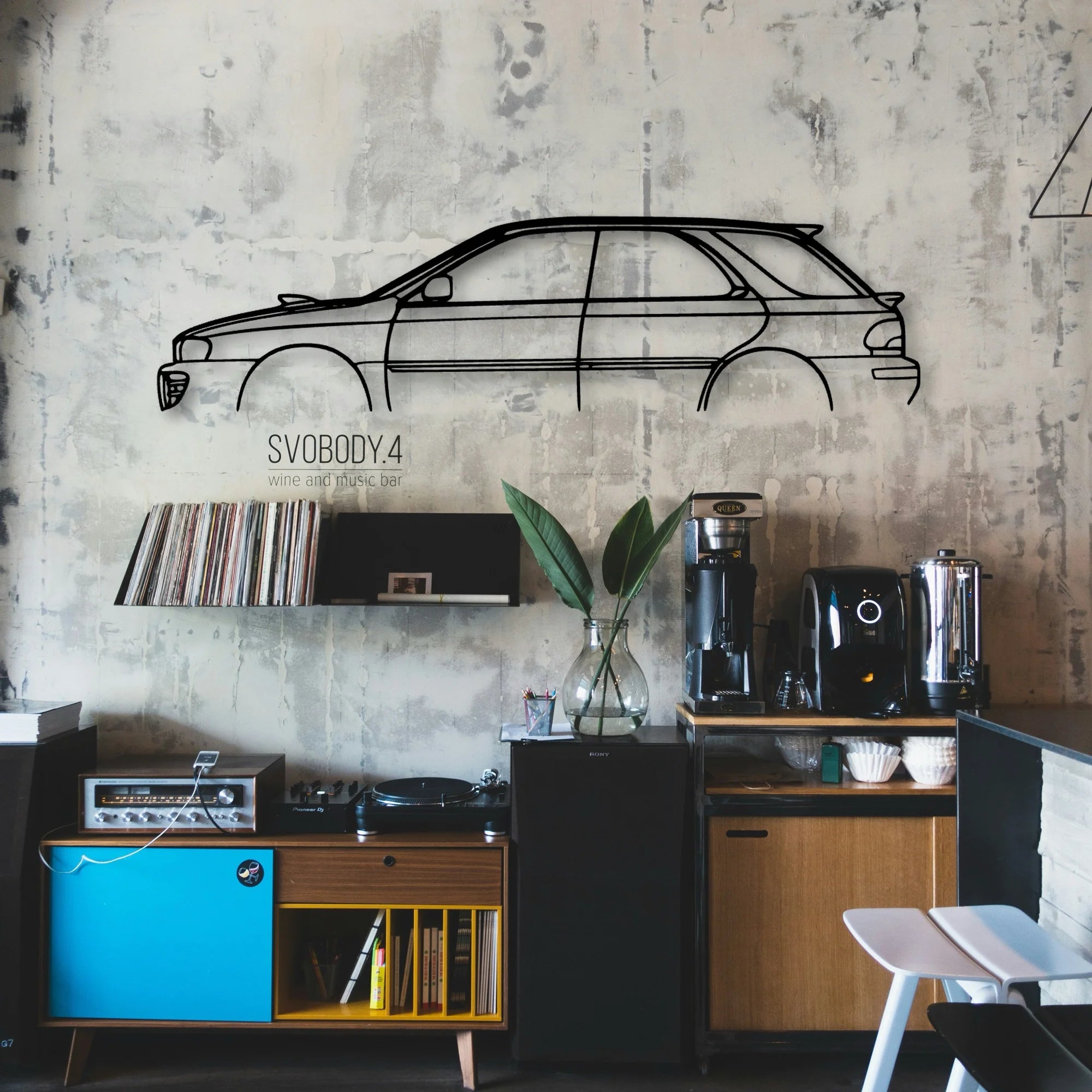 Outback 2000 Classic Silhouette Metal Wall Art - Automotive Garage Decor