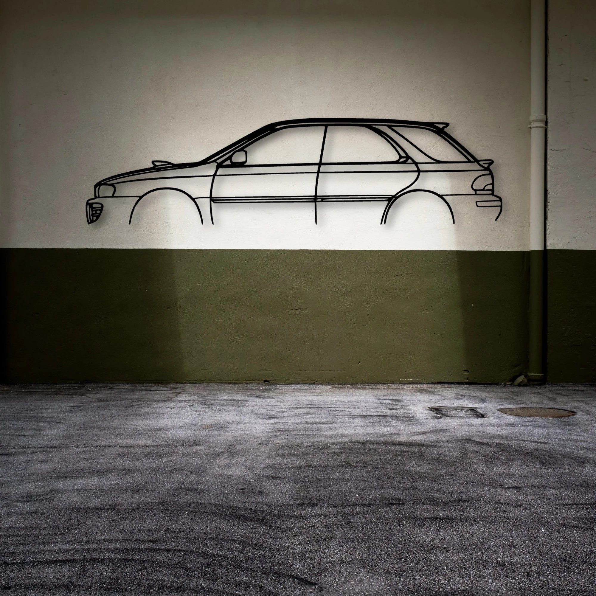 Outback 2000 Classic Silhouette Metal Wall Art - Automotive Garage Decor