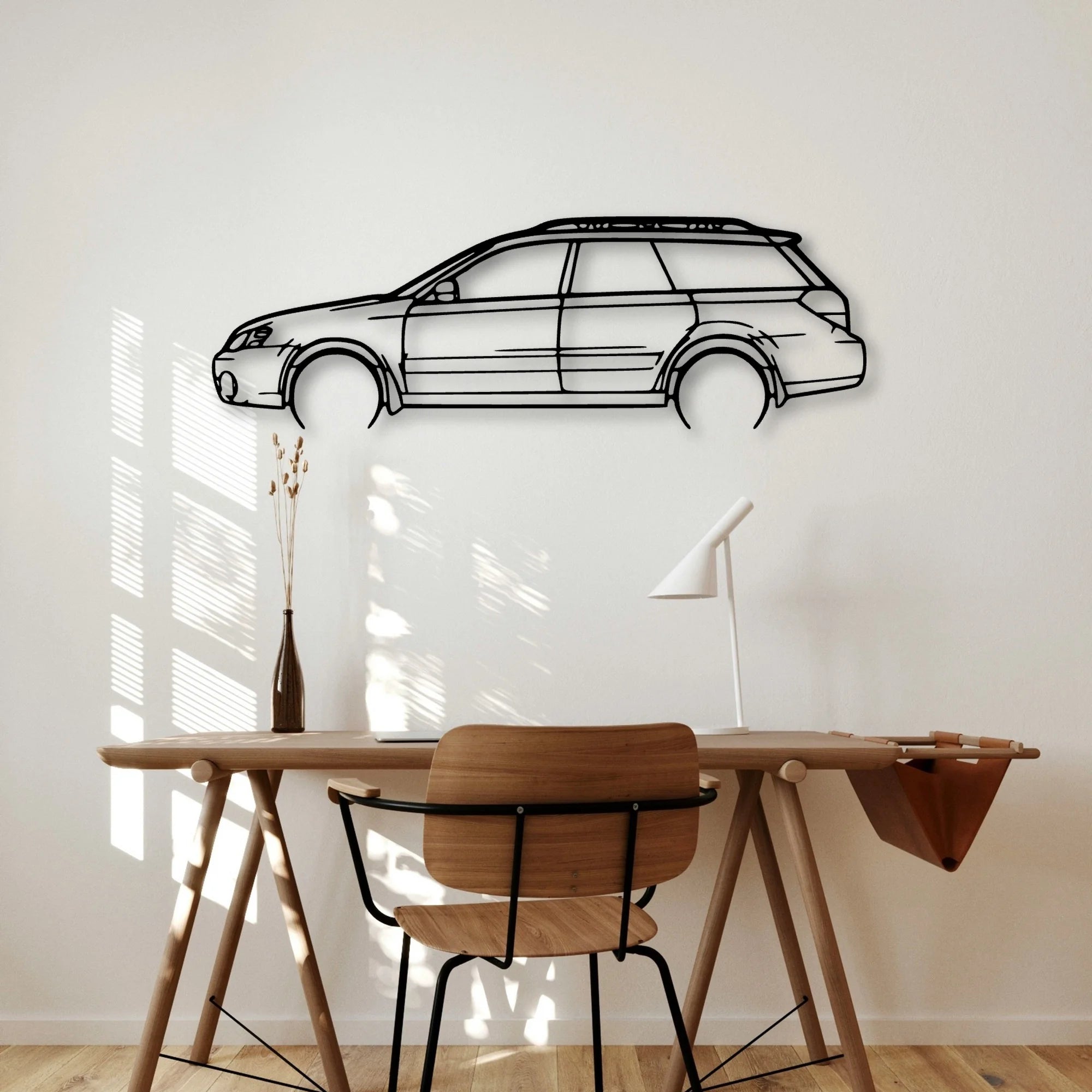 Outback 2005 Classic Silhouette Metal Wall Art - Automotive Garage Decor