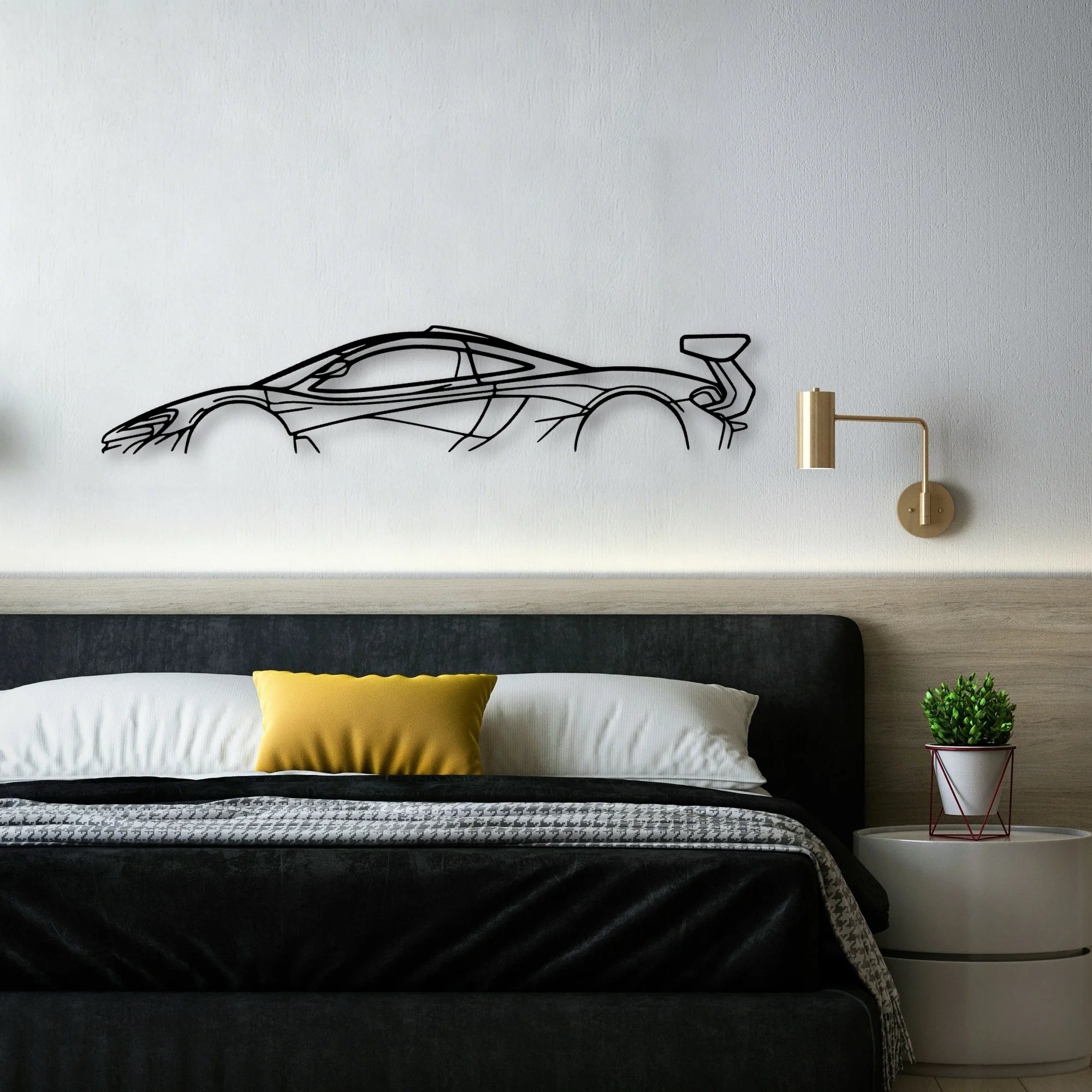 P1 GTR 2015 Classic Silhouette Metal Wall Art - Automotive Garage Decor