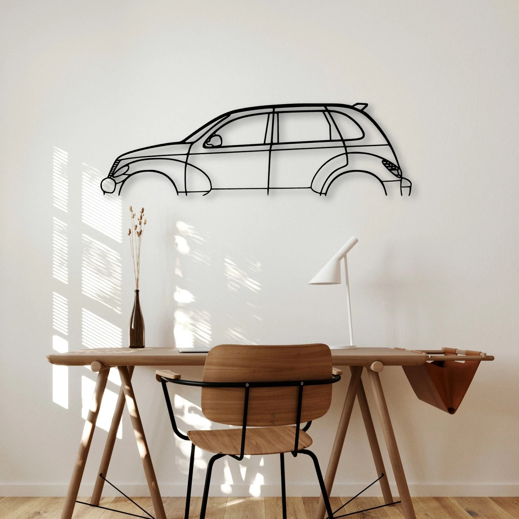 PT Cruiser GT 2005 Classic Silhouette Metal Wall Art - Automotive Garage Decor