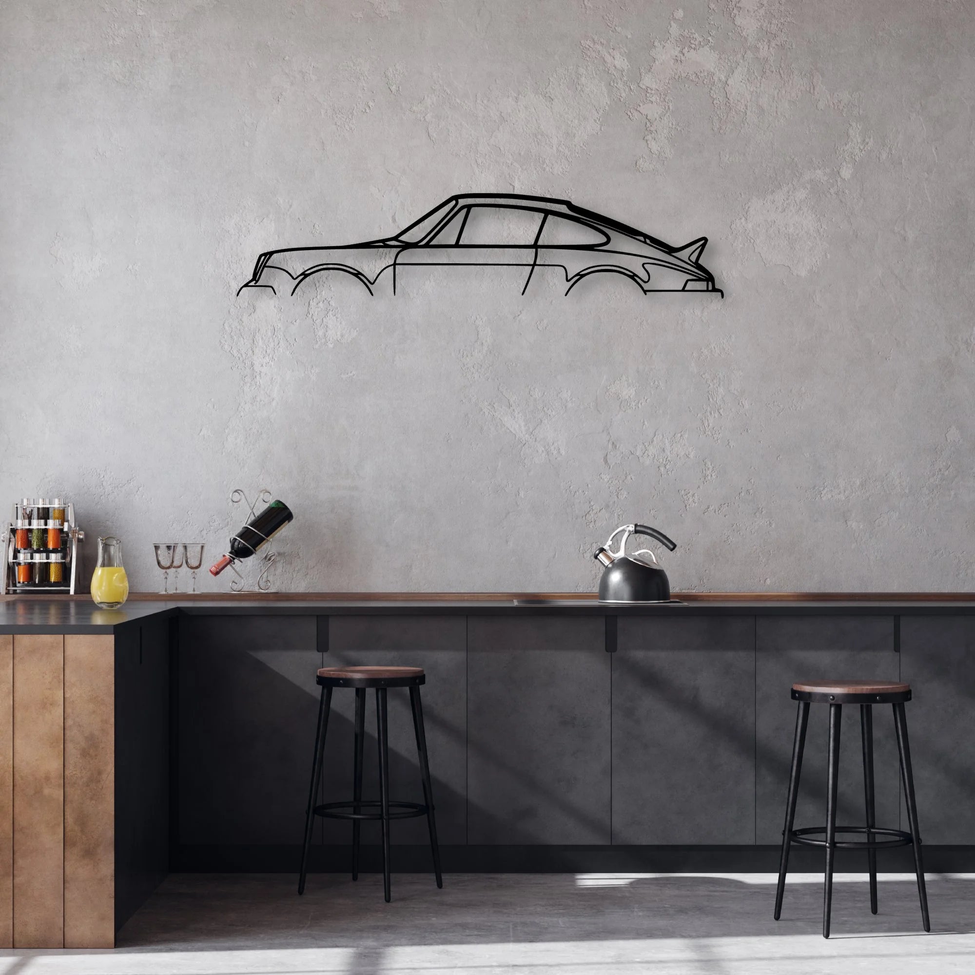P Generation 1 Classic Silhouette Metal Wall Art - Automotive Garage Decor