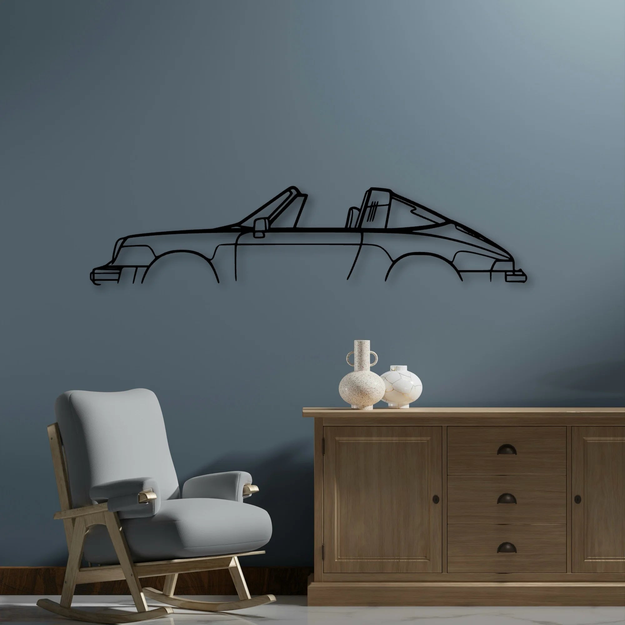 P Generation 2 Classic Silhouette Metal Wall Art - Automotive Garage Decor
