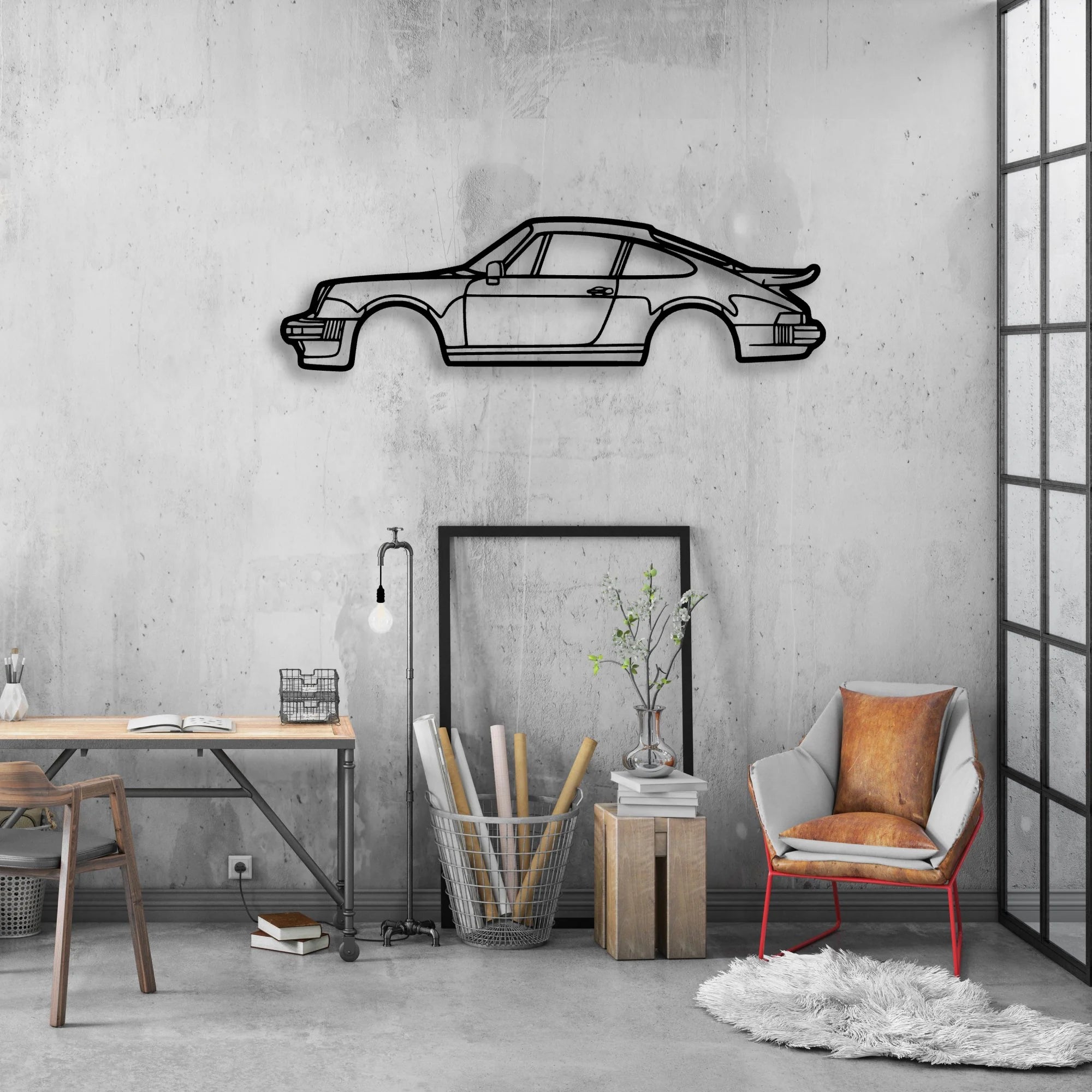 P Generation 2 3 Classic Silhouette Metal Wall Art - Automotive Garage Decor