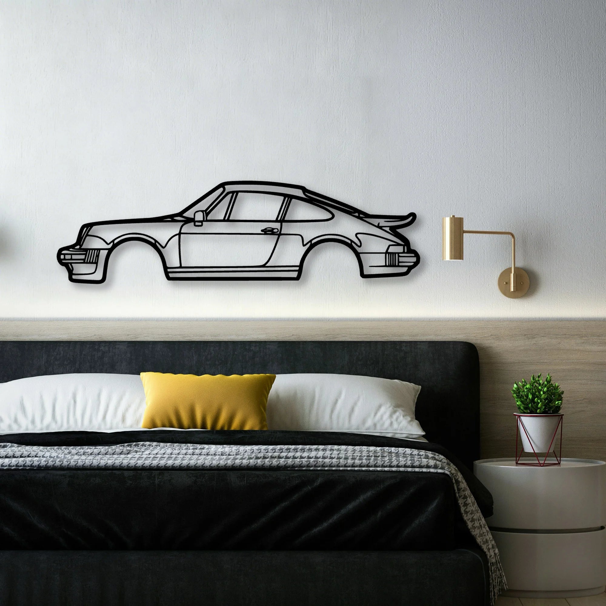 P Generation 2 3 Classic Silhouette Metal Wall Art - Automotive Garage Decor