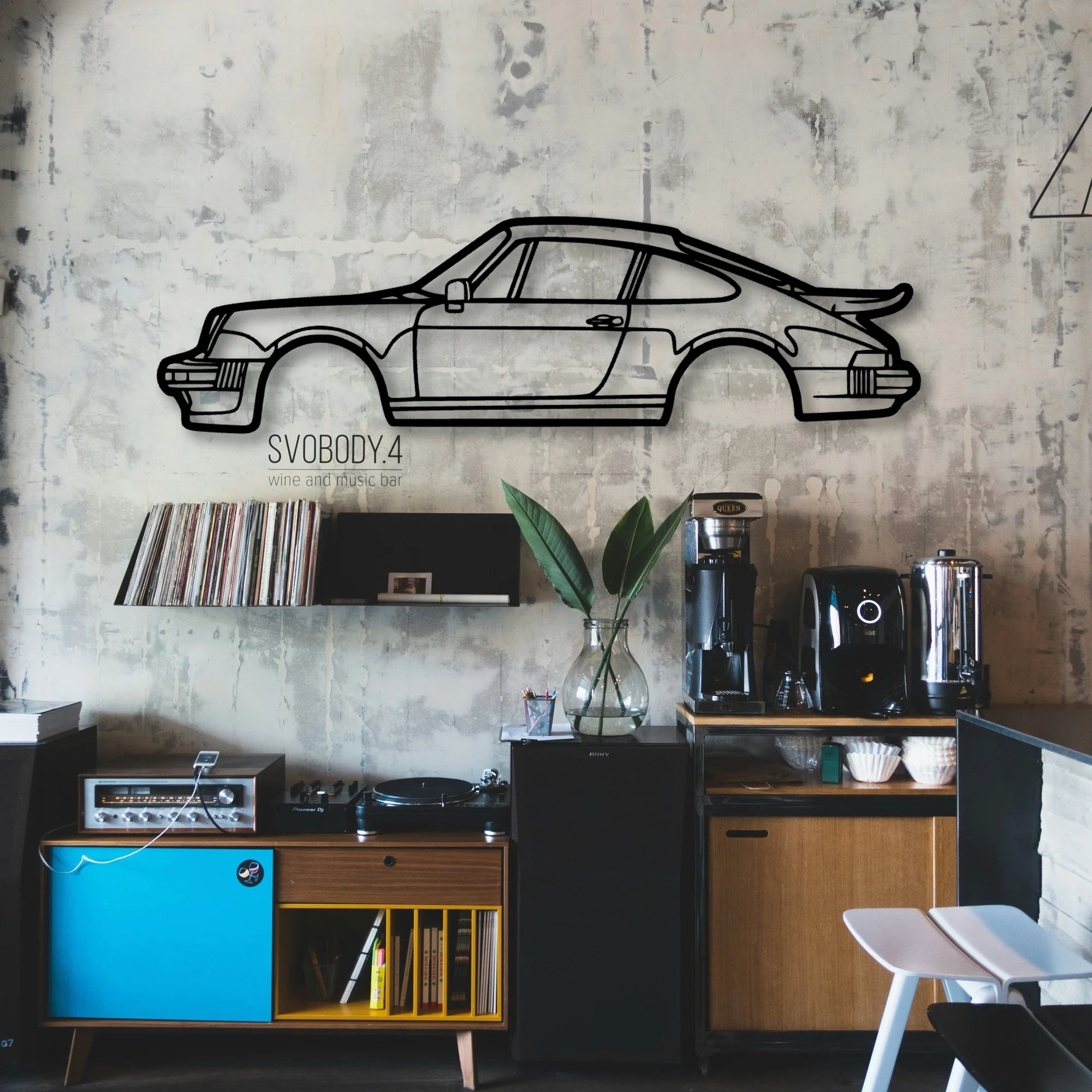 P Generation 2 3 Classic Silhouette Metal Wall Art - Automotive Garage Decor