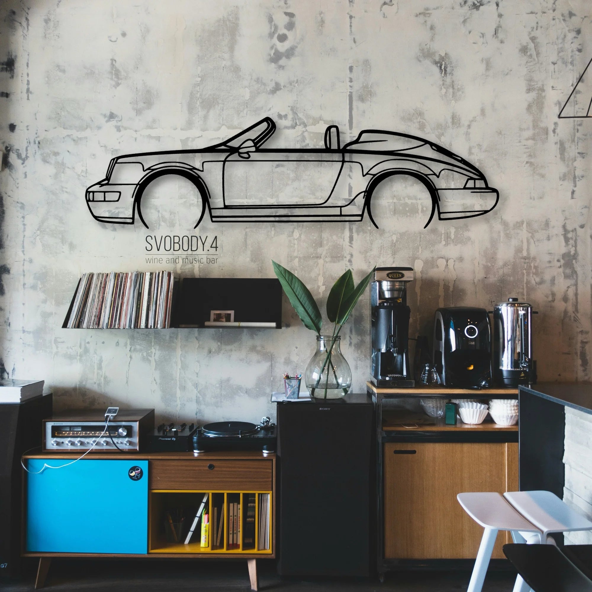 P Generation 3 2 Classic Silhouette Metal Wall Art - Automotive Garage Decor