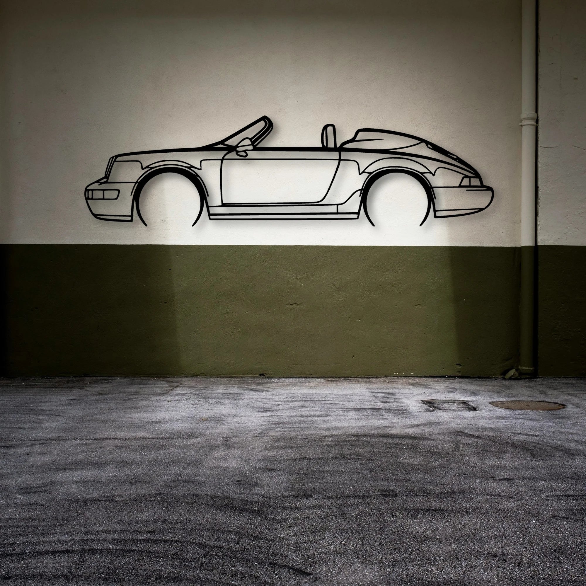 P Generation 3 2 Classic Silhouette Metal Wall Art - Automotive Garage Decor