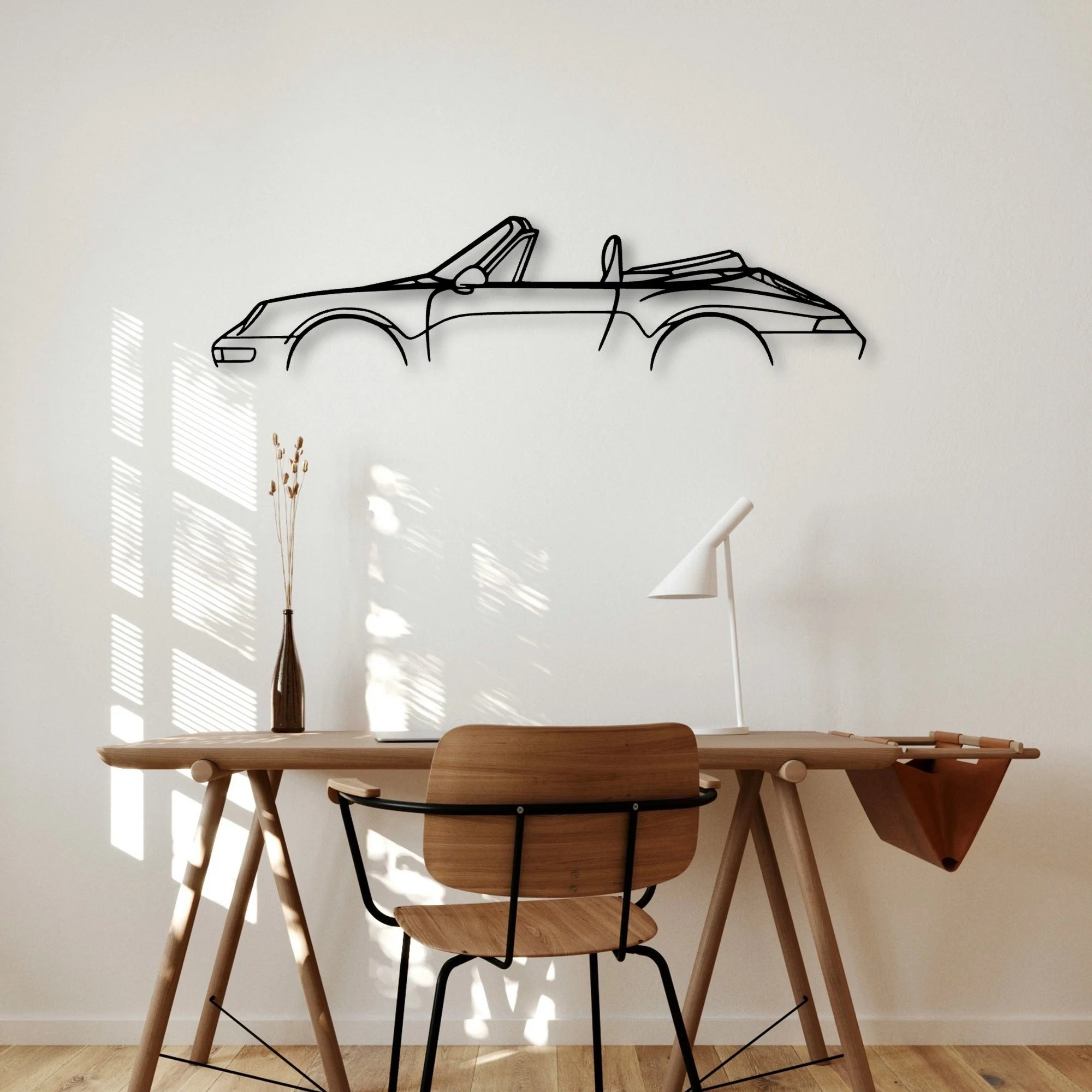 P Generation 4 Convertible Classic Silhouette Metal Wall Art - Automotive Garage Decor