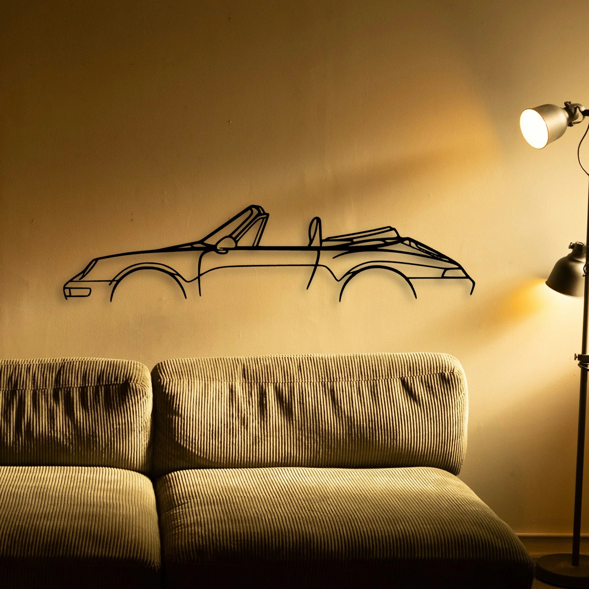 P Generation 4 Convertible Classic Silhouette Metal Wall Art - Automotive Garage Decor