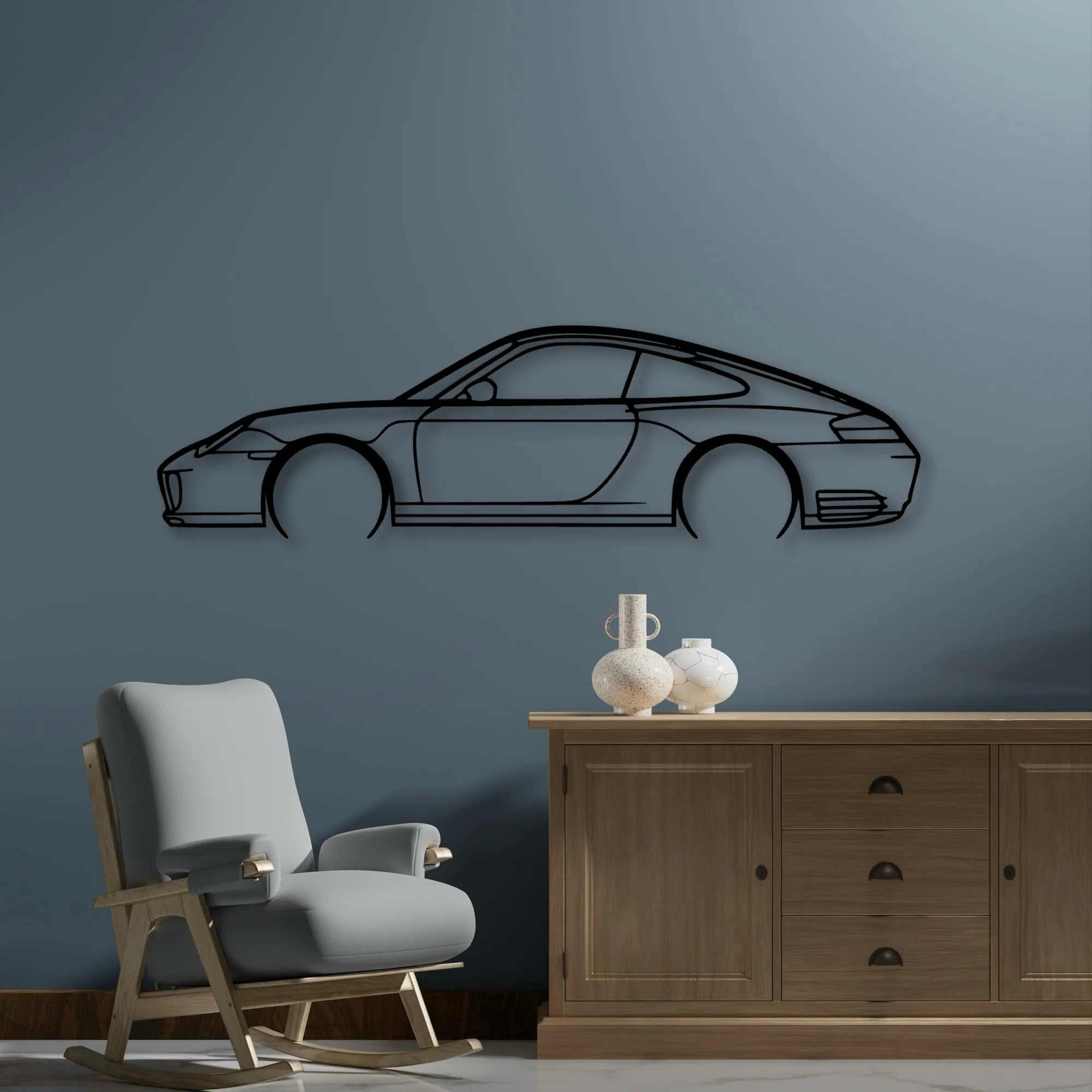 P Generation 5 2 Classic Silhouette Metal Wall Art - Automotive Garage Decor