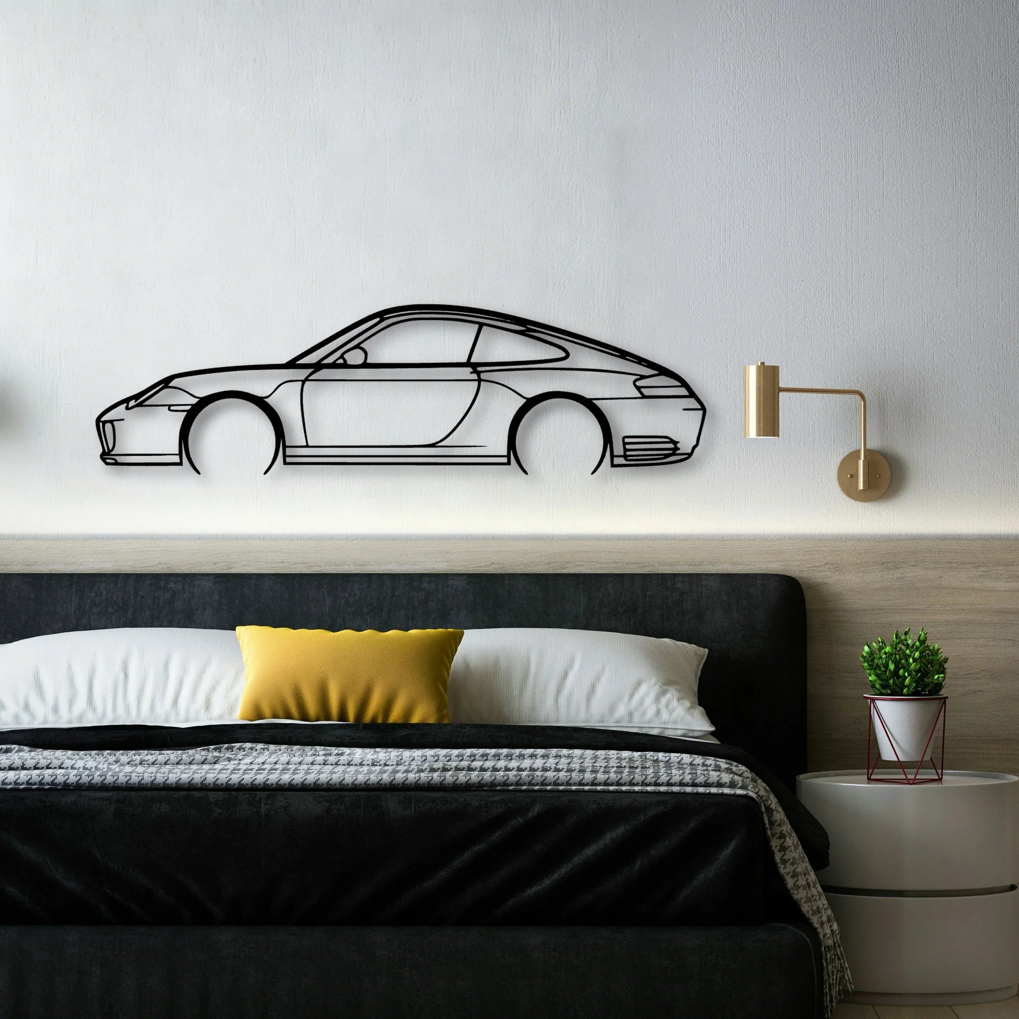 P Generation 5 2 Classic Silhouette Metal Wall Art - Automotive Garage Decor